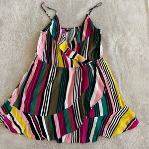 Express Multicolor Striped Dress XL